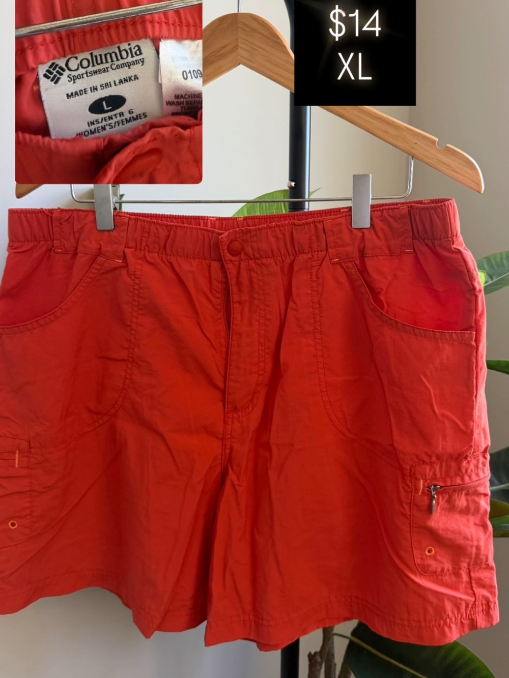 Columbia Women’s Red Cargo Shorts